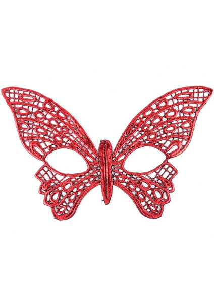 Kırmızı Dantel Masquerade Maskesi 7 No