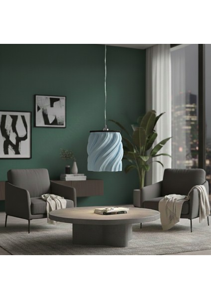 Modern Fraktal Tasarım Spiral Dokulu Dekoratif Avize (Ø24 Cm) Genel Kullanım Şık Sarkıt Lamba fırsatları