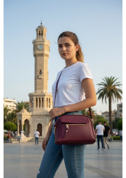 Kadın Lacost Deri Üç Bölmeli Çapraz Askılı El ve Omuz Çantası indirimleri