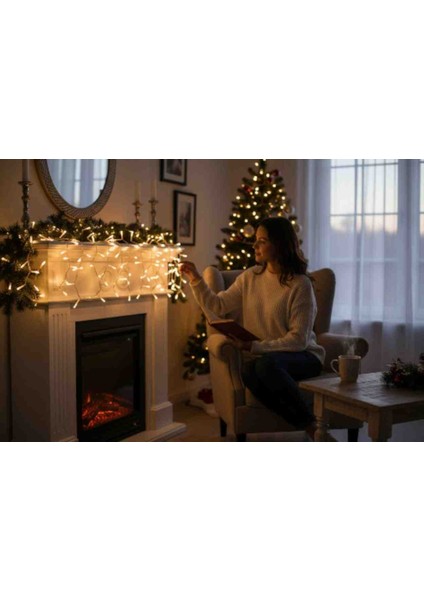 Yılbaşı Işığı 100 Lü Renkli Adaptörlü modelleri