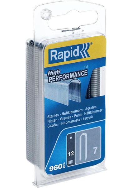 Zımba Teli Tip 7, 12 mm Kıskaç, 960 Adet, Yuvarlak Sırtlı, 6 Mm&apos;ye Kadar Kablolar Için