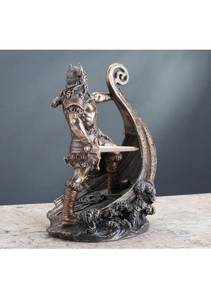 Veronese Design Iskandinav Savaşçı Viking Gemi Üzerinde Heykel modelleri