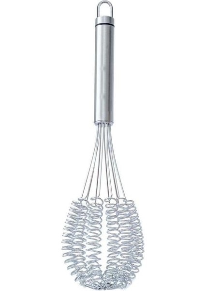 Paslanmaz Çelik Spiral Çırpıcı - 32 cm Yumurta Çırpma Teli | El Mikseri | Karıştırıcı | Ergonomik Saplı Mutfak Aleti