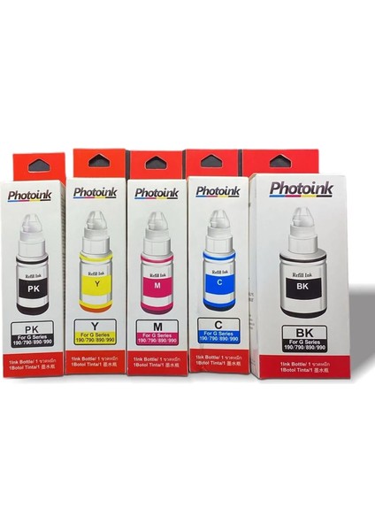 100 ml Uyumlu Ink, 5 Kartuşlu Yazıcılar Için Uyumlu 5 Adet Mürekkep Seti ( Akıllı Mürekkep)