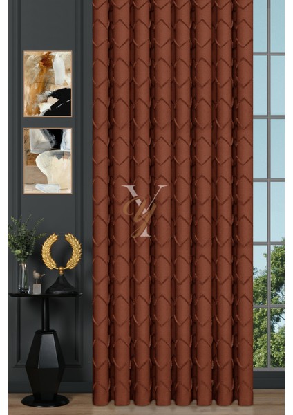 Jakar Kesme Fon Perde Ezgi V-6010 Turuncu fiyatları