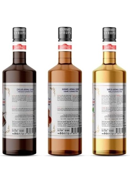Nish Çikolata, Karamel, Vanilya Aromalı Şurup 3&apos;lü Set (3X700 Ml) modelleri
