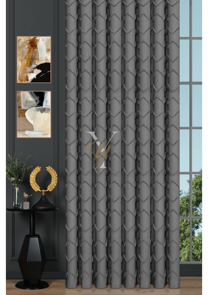 Jakar Kesme Fon Perde Ezgi V-6015 Gümüş Gri fiyatları