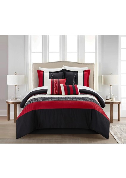 CS1223-112-AN 6 Parça Yorgan Seti, Boy, Siyah