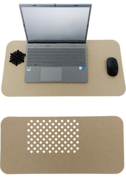 Keçe Masa Üstü Mouse Pad ve Bilgisayar Düzenleyici 70X32 cm – Antibakteriyel Mat, Keçe Mat, Masa Altlık, Ofis ve Ev Için Minimalist Tasarım (Açık Kahve)