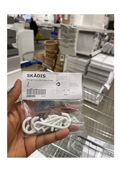 Çelik, Epoksi/ Skadis Kanca Beyaz / 5&apos;li Paket 203.208.02 modelleri