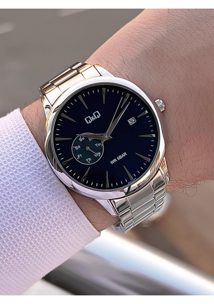 Gün Fonksiyonlu Kadran Çelik Kordon 2 Yıl Garantili 3 Atm Suya Dayanıklı Erkek Kol Saati Q003.A1 fiyatları