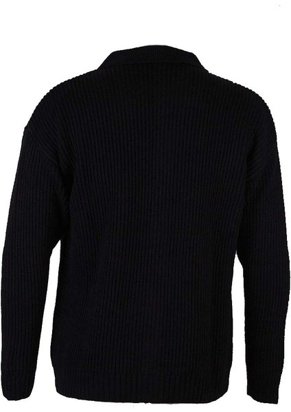 Bebe Yaka Düğmeli Siyah Erkek Kazak 17306 modelleri