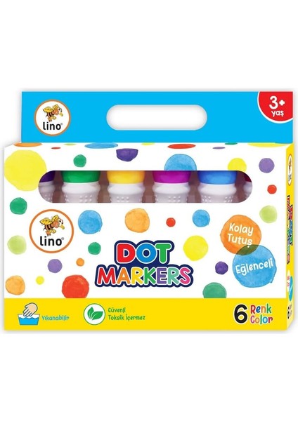 Dot Markers 6&apos; Lı Yıkanabilir