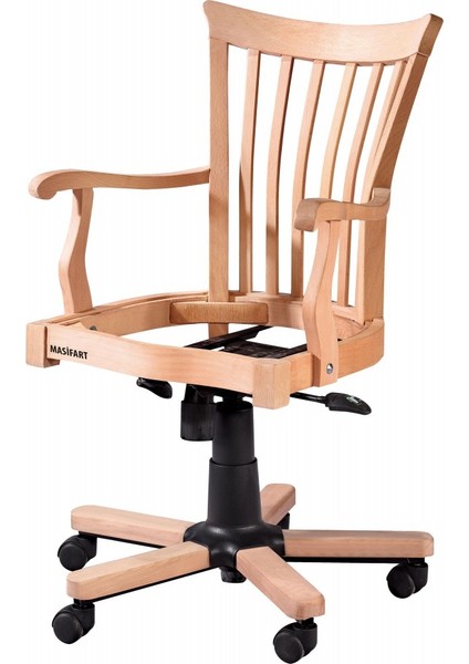 Venedik Şerif Döner Koltuk Cilasız Ham