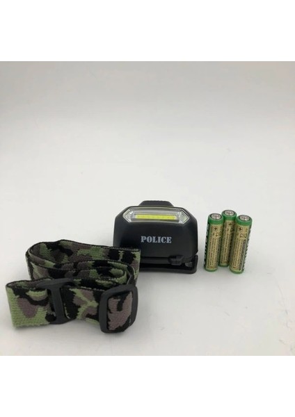 Police PC-1917 Cob 3xaaa Pilli LED Kafa Feneri