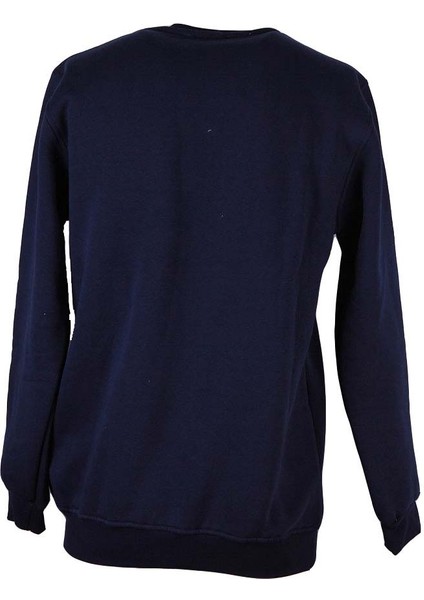 26KL71G08007 0 Yaka 3 Ip Indigo Erkek Sweatshirt Fresh Baskı modelleri