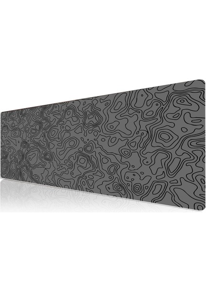 Pro - 3 Farklı Model Dikişli Kenar 120X60 cm Oyuncu Gaming Mouse Pad ( Grey Map )