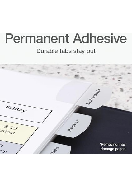 Printable Dizini Tabletler, 1 1/8 x 1 1/4, Beyaz, 375/PAKET fiyatları