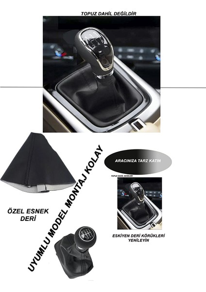 Opel Vectra Uyumlu Araç,araba,oto Vites Körüğü Siyah Dikiş indirimleri