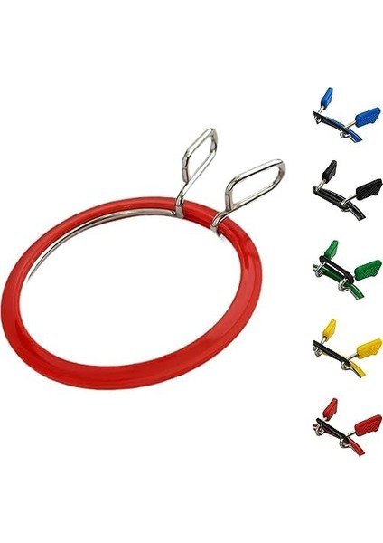 Üstün Kalite, Metal Yaylı Gergi Nakış Çemberleri, Çapraz Dikiş Kancası, Darning Hoops, Nakış Gergi Kulübesi (Kırmızı, Küçük) modelleri
