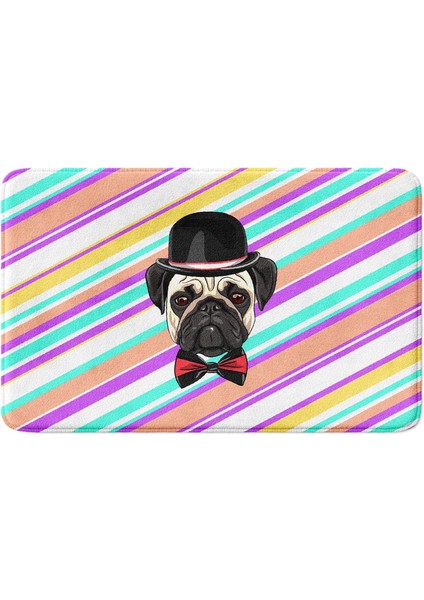 Sevimli Tasarımlı Mikrofiber Paspası, Kaymaz Taban, Yıkanabilir (246_BPSM, 40X60)