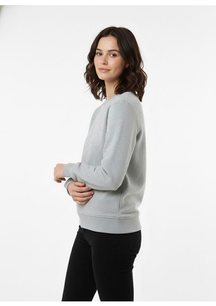 Unisex Relax Fit Rahat Kesim Pamuklu Yumusak Dokulu Içi Polarli Bisiklet Yaka Sweatshirt fırsatları