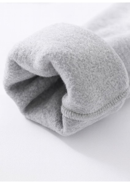 Unisex Relax Fit Rahat Kesim Pamuklu Yumusak Dokulu Içi Polarli Bisiklet Yaka Sweatshirt