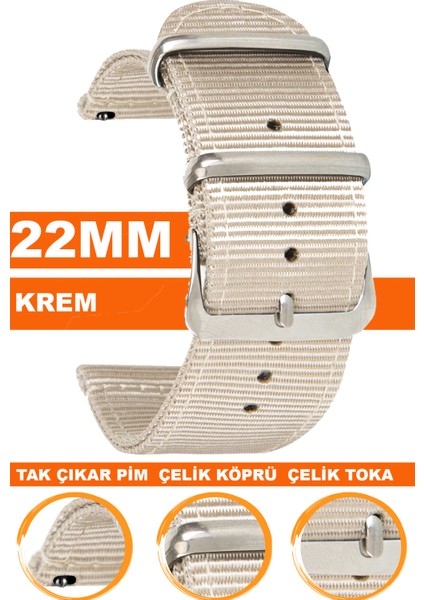 xiaomi redmi watch 5 active / lite saat uyumlu 22mm premıum nato kumaş tekstil saat kordonu kayışı f39clds-bg