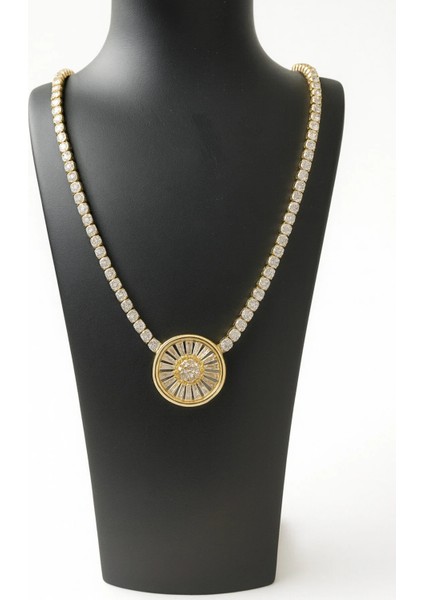 Gold Kaplama Zirkon Taşlı Kolye