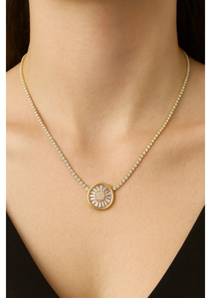 Gold Kaplama Zirkon Taşlı Kolye fiyatları