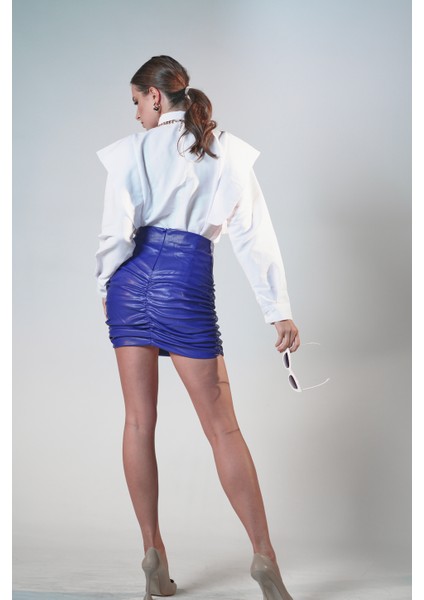 Deri Görünümlü Mini Etek fırsatları