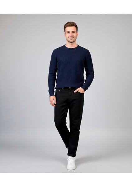 Siyah Erkek Boyfriend Fit Jean Pantolon