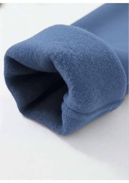 Unisex Relax Fit Rahat Kesim Pamuklu Yumusak Dokulu Içi Polarli Bisiklet Yaka Sweatshirt indirimleri