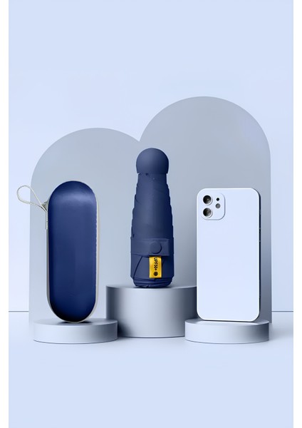 Katlanabilir Taşınabilir Şemsiye - 4 Renk Seçeneğiyle Minimalist Tasarım Siyah,krem,lacivert,bordo