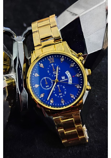 Altın, Gümüş ve Siyah Paslanmaz Çelik Erkek Kol Saati - Şık ve Dayanıklı Tasarım fiyatları