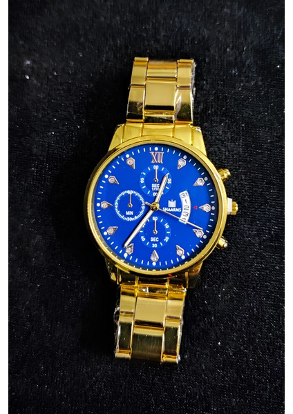 Altın, Gümüş ve Siyah Paslanmaz Çelik Erkek Kol Saati - Şık ve Dayanıklı Tasarım fırsatları