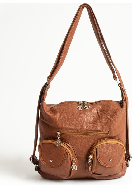 Kadın Çok Bölmeli Cepli Sırt ve Omuz Çantası modelleri