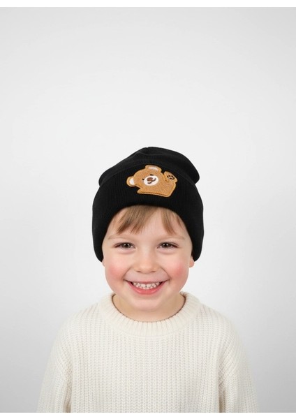 Bear Baskılı Unisex Çocuk Bere fiyatları