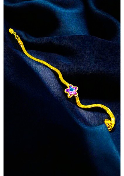 Mor Yıldızlı Kadın Bilekliği (Altın & Gümüş Renklerde) (Ayarlanabilir) fiyatları