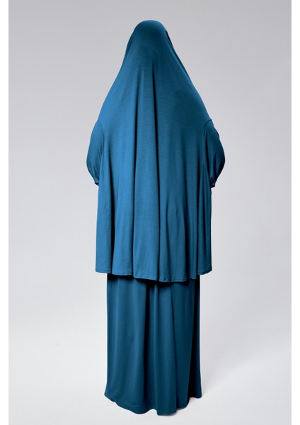 Kadın Iki Parça Namaz Elbisesi Başörtülü Organik Pamuklu Lastikli Kolu Kaymaz Etek Penye Tesettür modelleri