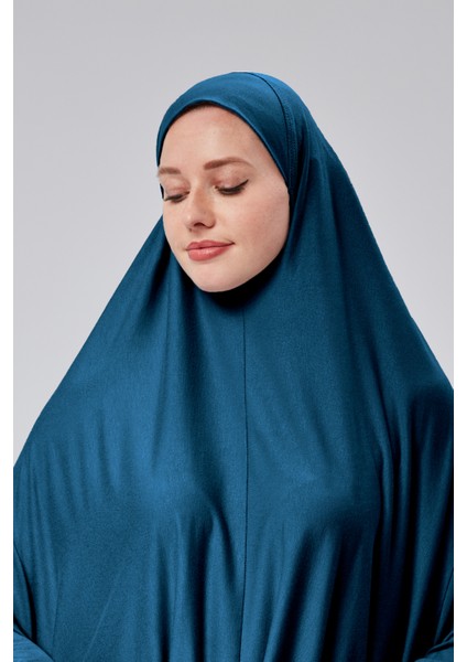 Kadın Iki Parça Namaz Elbisesi Başörtülü Organik Pamuklu Lastikli Kolu Kaymaz Etek Penye Tesettür indirimleri