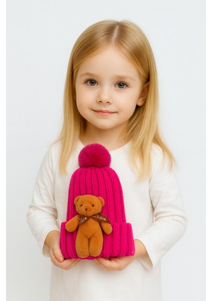 Kabartma Ayıcıklı Kız Çocuk Bere fiyatları