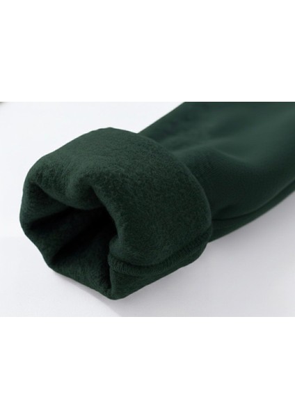 Unisex Relax Fit Rahat Kesim Pamuklu Yumusak Dokulu Içi Polarli Bisiklet Yaka Sweatshirt