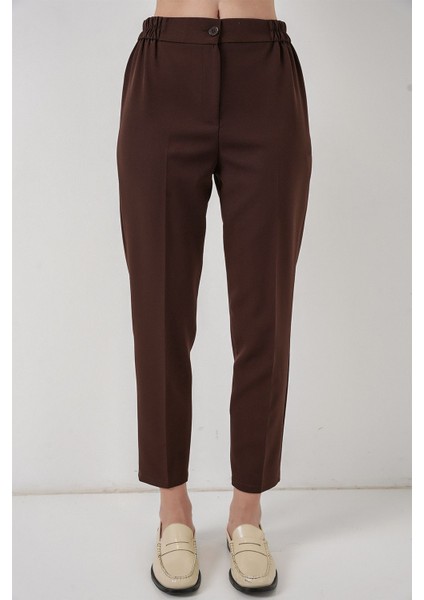 Kadın Bdart Düğmeli Yüksek Bel Kumaş Pantolon Mocha Kahvesi fiyatları