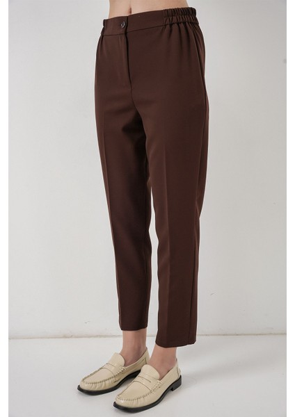 Kadın Bdart Düğmeli Yüksek Bel Kumaş Pantolon Mocha Kahvesi fırsatları