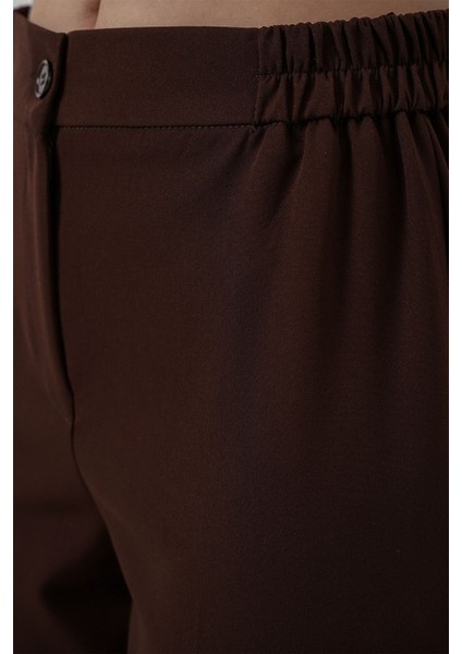 Kadın Bdart Düğmeli Yüksek Bel Kumaş Pantolon Mocha Kahvesi indirimleri