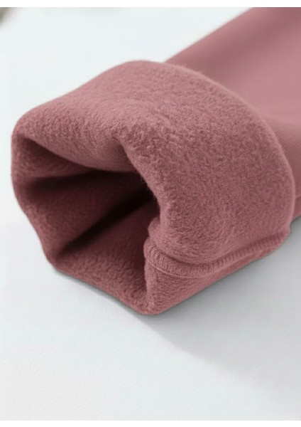 Unisex Relax Fit Rahat Kesim Pamuklu Yumusak Dokulu Içi Polarli Bisiklet Yaka Sweatshirt