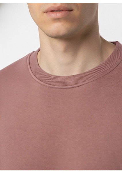 Unisex Relax Fit Rahat Kesim Pamuklu Yumusak Dokulu Içi Polarli Bisiklet Yaka Sweatshirt