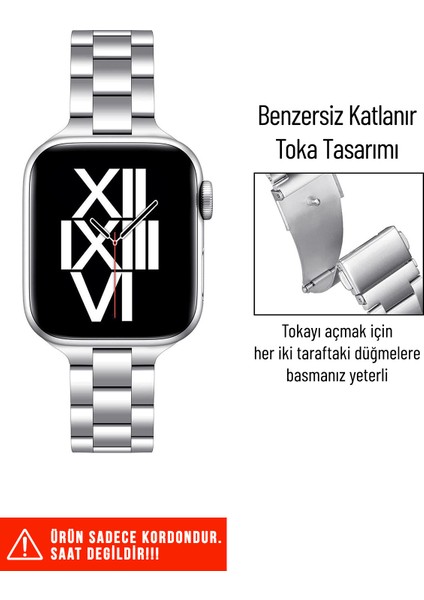 Apple Watch Seri 2/3/4/5/6/7/8/9/se 38MM 40MM 41MM ve Seri 10/11 42MM Uyumlu Ince Metal Kordon fiyatları