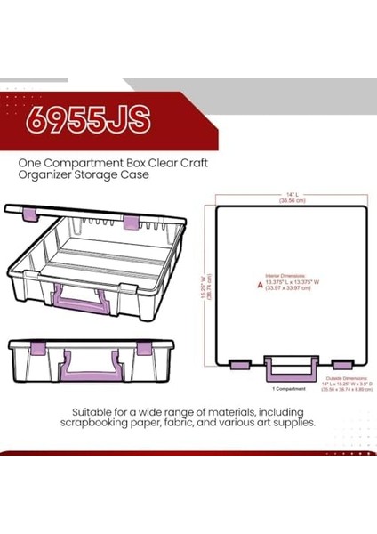 Mor Vurgulu Süper Çanta Saklama Kabı, Şeffaf